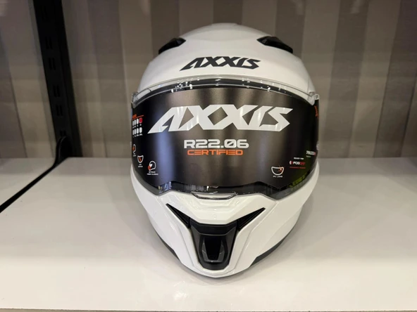AXXIS KASK PANTHER SV SOLID A0 PARLAK BEYAZ - Resim 4