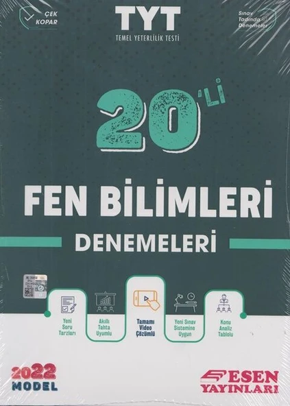 Esen Yayınları TYT Fen Deneme 20’li ürün görseli 1