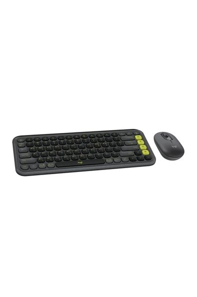 Logitech Pop Icon Combo 920-013075 Gri Kablosuz Klavye Mouse Seti Teşhir ürün görseli 1