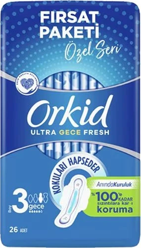 ORKİD ULTRA GECE FRESH BOY 3 - 26 ADET ürün görseli 1