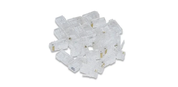 Cat6 Rj-45 Jack Plastik 100 Lü Konnektör ürün görseli 1