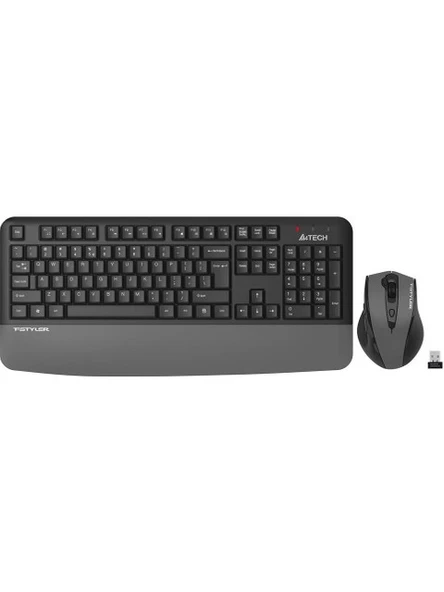 A4 Tech Fg2500S Gri Plus 2.4Ghz Fn-Mm Türkçe Q 3200Dpi Kablosuz Klavye & Mouse Set ürün görseli 1