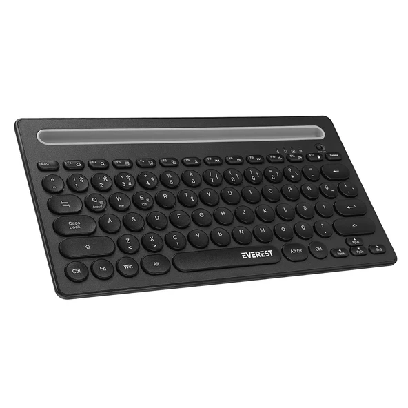 Everest Kb-Bt84 Siyah-Gri Bluetooth Ultra İnce+Şarjlı Q Mac-Win-Android-İos Uyumlu Kablosuz Klavye ürün görseli 1