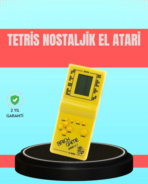 Retro Tetris El Aterisi – Pil ile Çalışan Taşınabilir Mini Oyun Konsolu P197331S8797 ürün görseli 1