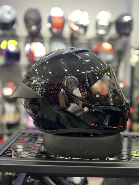AXXIS KASK FENIX SOLID A1 PARLAK SIYAH - Resim 2