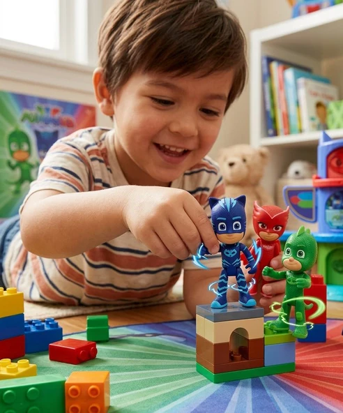 Pijamaskeliler 3'lü Figür Seti - Kedi Çocuk, Baykuş Kız ve Gekko Bir Arada! ürün görseli 1