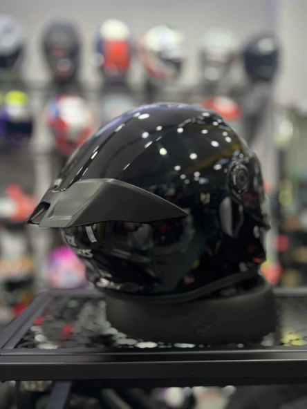 AXXIS KASK FENIX SOLID A1 PARLAK SIYAH - Resim 3