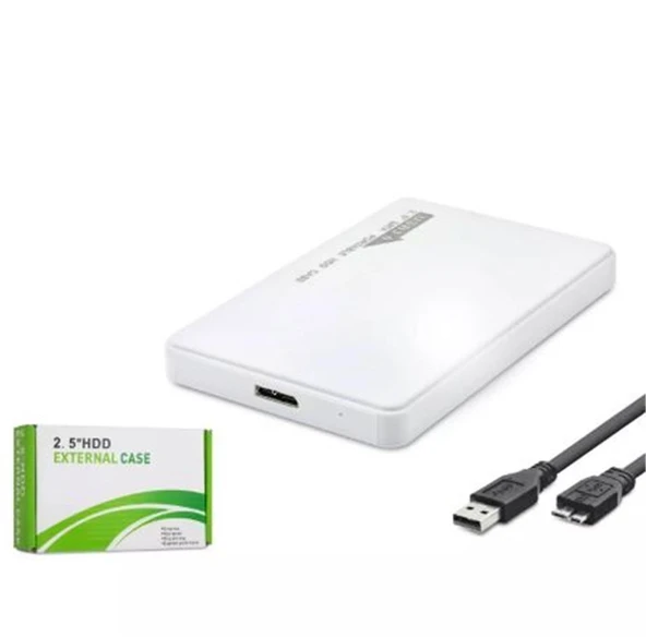 Hadron Hdx1752 2.5 Sata Hdd-Ssd Harici Disk Kutusu Usb 3.0 Micro-B - Beyaz ürün görseli 1