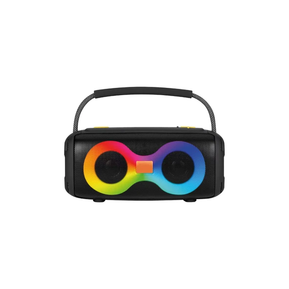 Çift Sürücülü Bluetooth Hoparlör - Taşınabilir Askı Kollu Sonsuzluk RGB Işıklı Kablosuz Ses Sistemi ürün görseli 1
