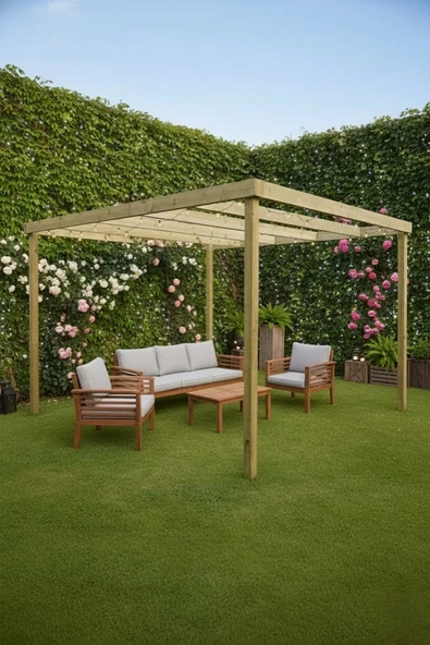 Ahşap Pergole Çardak Tente Bahçe Pergola ürün görseli 1
