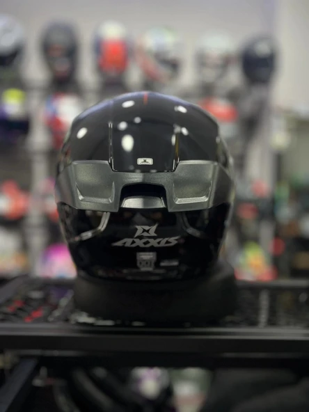 AXXIS KASK FENIX SOLID A1 PARLAK SIYAH - Resim 4