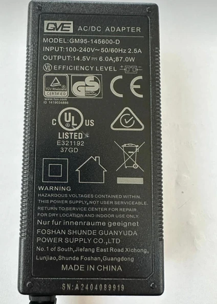 GVE AC/DC Oto Buzdolabı 220 Volt Adaptörü Hepsine Uyumlu - Resim 2