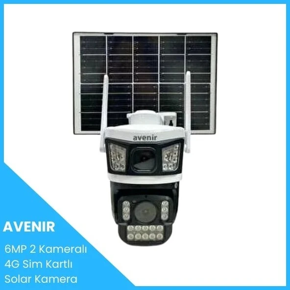 Avenir Av-S425 6MP 2 Kameralı AOV 4G Sim Kartlı Solar Kamera ürün görseli 1