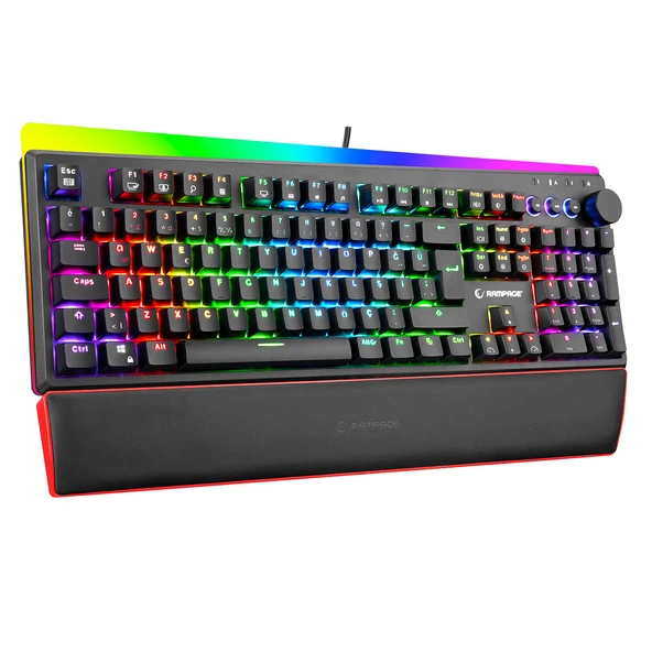 Rampage Kb-R97 X-Tracer Siyah Rgb Aydınlatmalı Red Switchgaming Oyuncu Mekanik Kablolu Klavye ürün görseli 1