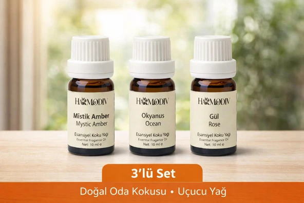 Uçucu Buhur Yağı Hava Nemlendiriciler için Buhurdanlık Esansı Oda Kokusu 10 ml 3 Lü Set ürün görseli 1