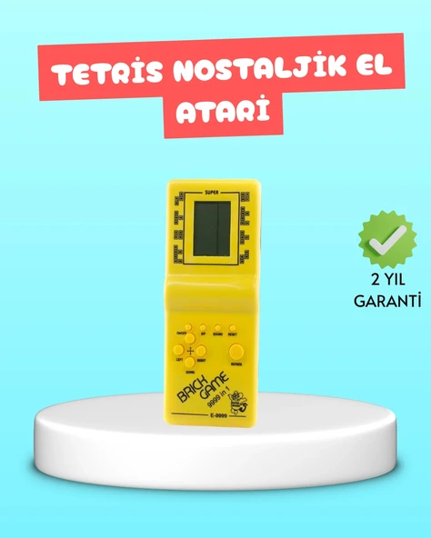 Taşınabilir El Aterisi Gameboy – Klasik Tetris Oyunu, Pil ile Çalışan Mini El Konsolu P197334S1308 ürün görseli 1