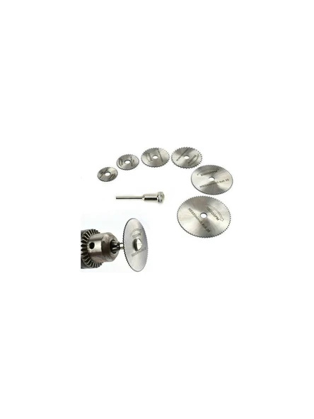 Dairesel Testere Bıçağı 7 Li Parça Set Döner Dremel Ahşap, Plastik, Laminat Ve Alüminyum ürün görseli 1