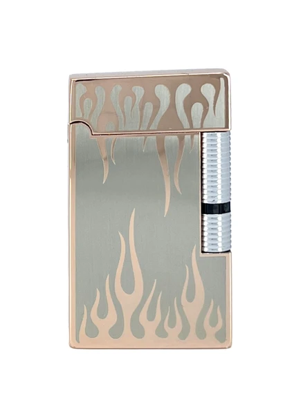 Zenit Metal Alev Desenli Pürmüz Alevli Çakmak - Rose Gold (Özel Kutulu) ürün görseli 1