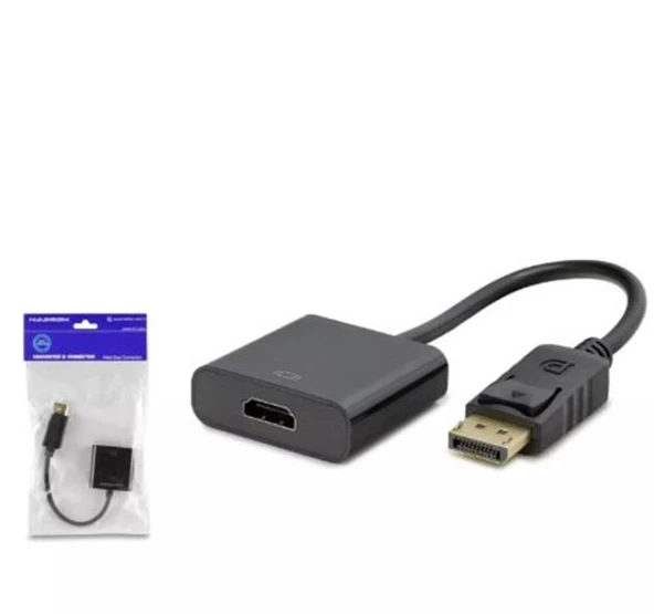 Hadron Hdx7873 Displayport To Hdmi Dişi Görüntü Dönüştürücü 4K 30 Hz - Siyah ürün görseli 1