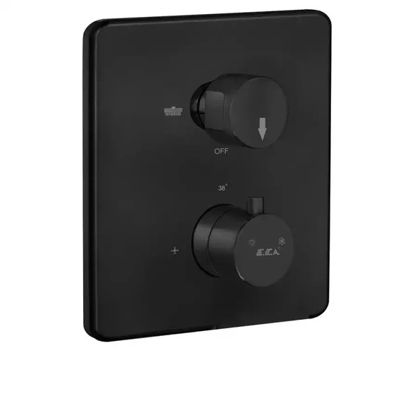 Eca Mat Siyah Termostatik Ank Banyo/Duş 2 Yol S.Ü 102167215C1-KDE ürün görseli 1
