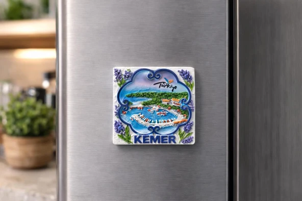 Kemer Magnet Buzdolabı Süsü – Dekoratif Turistik Kemer Hatıra Magnet 6.5x6.5 cm ürün görseli 1