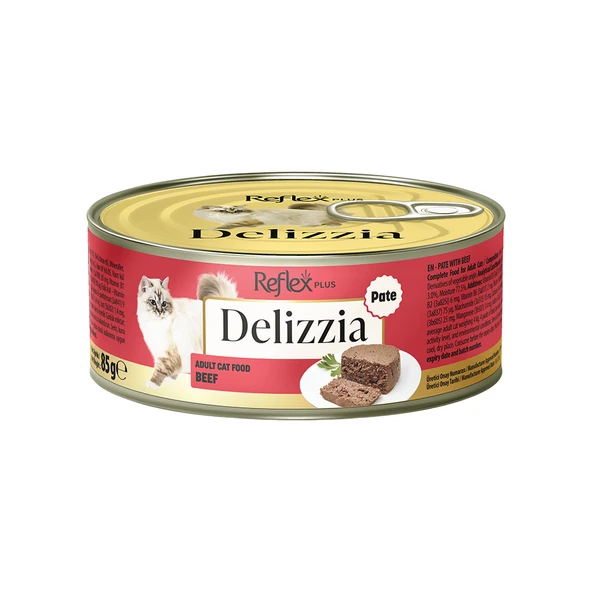 Reflex Plus Delizzia Kıyılmış Dana Etli Yetişkin Kedi Maması (85 g) ürün görseli 1