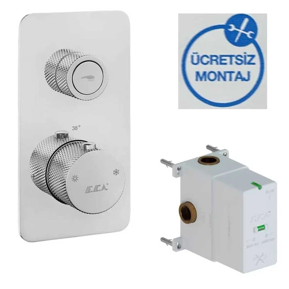 Eca Luna Krom Fotoselli Lavabo Bat Elektrikli T Adaptör 108108054 ürün görseli 1