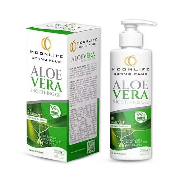 Moonlife Aloe Vera %99 Lipozomol Jel 200 ml ürün görseli 1