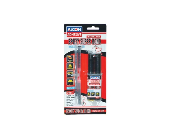 Alcon 5 Dakika Epoksi Şeffaf Yapıştırıcı Mix Şırıngalı 30 gr M-2313 ürün görseli 1