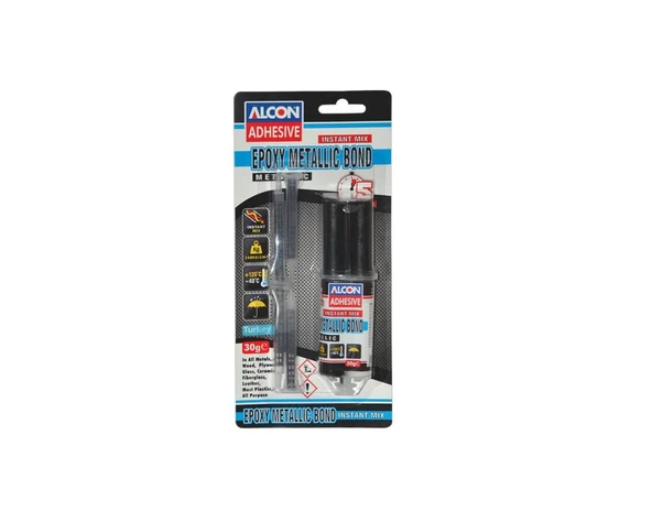 Alcon  5 Dk Epoksi Metal Yapıştırıcı Mix Şırıngalı 30 gr M-2312 ürün görseli 1