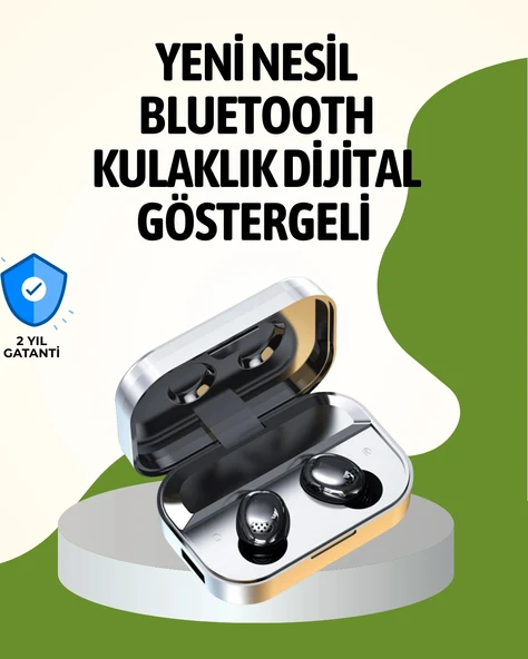 Gerçek Kablosuz Kulaklık – Bluetooth 5.0, Şarj Kutulu, Parmak İzi Kontrollü P198415S1980 ürün görseli 1