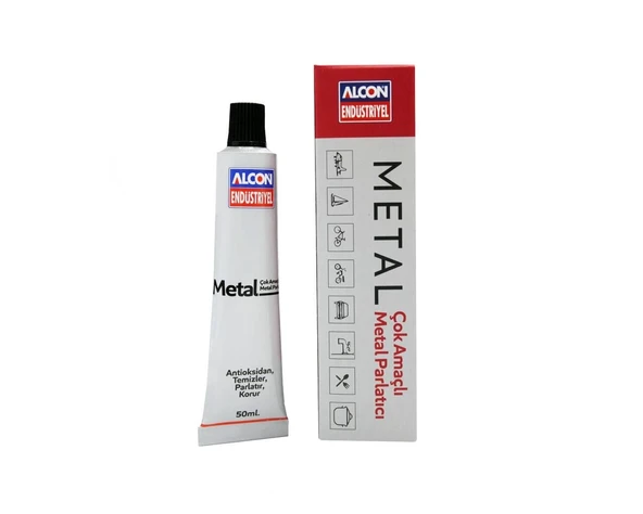 Alcon Metal Polish (Çok Amaçlı Çelik Parlatıcı) 80 gr Tüp M-9935 ürün görseli 1