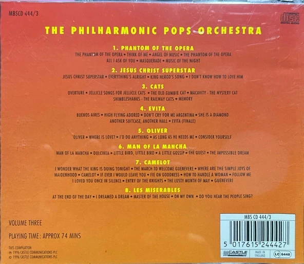 (Plak Değildir CD dir) CD Broadway To Hollywood Volume Three CD - Resim 2