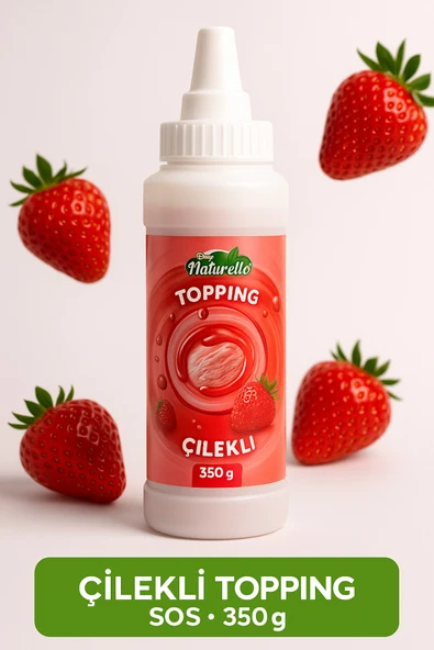 Gülsan Naturello 350 g Çilekli Tatlı Sosu | Waffle, Pancake ve Dondurma ürün görseli 1