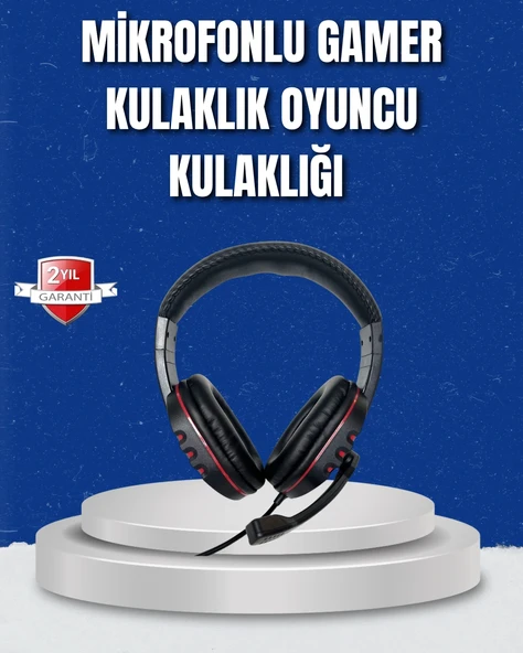 Bilgisayar Oyuncu Kulaklığı – Yumuşak Pedli, Dayanıklı İpli Kablo P198290S2531 ürün görseli 1