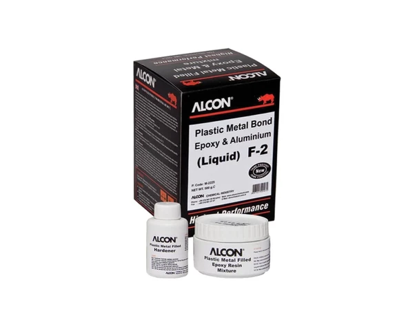 Alcon (F-2) Plastic Metal Epoxy Liquid Alüminyum Bond Putty M-2225 500gr ürün görseli 1