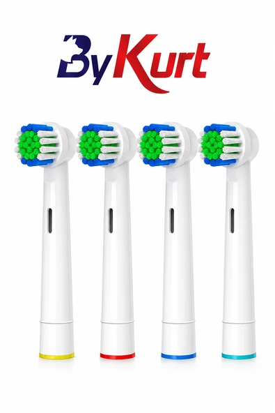 Elektrikli Diş Fırçası Yedek Başlığı Oral-B Braun Uyumlu Renk Halkalı 4’lü ürün görseli 1