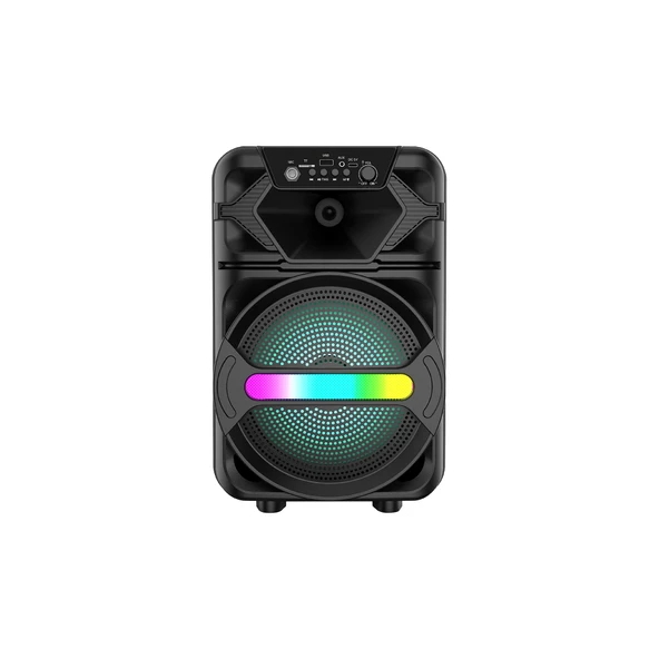 Mikrofonlu Karaoke Bluetooth Hoparlör 20W Güçlü RGB LED Işıklı Taşınabilir Speaker ürün görseli 1
