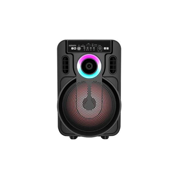 20W Mikrofonlu Bluetooth Hoparlör RGB Işıklı Şarjlı Taşınabilir Karaoke Speaker ürün görseli 1