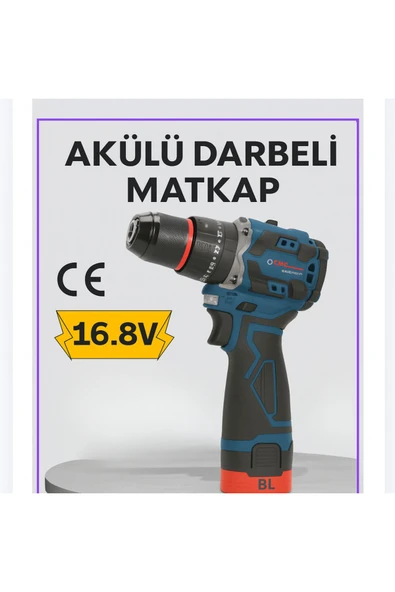 CMC3911 Akülü Darbeli Matkap 16.8V Kömürsüz Motor 0-1400 RPM 50Nm ürün görseli 1