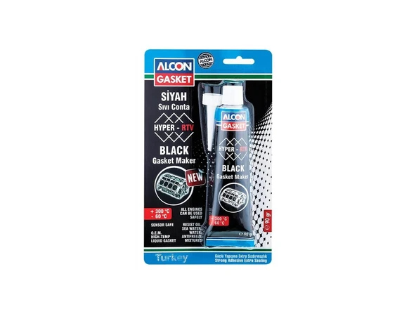 Alcon Hyper-RTV Nötr Sıvı Conta  M-3304 Siyah 90 gr ürün görseli 1