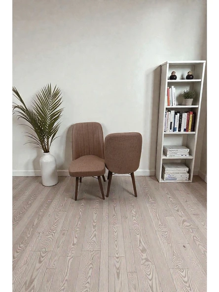 Baresmu Hasa 2 Adet Sandalye – Ahşap Ayaklı, Ergonomik, Rahat Oturumlu Modern Mutfak ve Yemek Sandalyesi ürün görseli 1