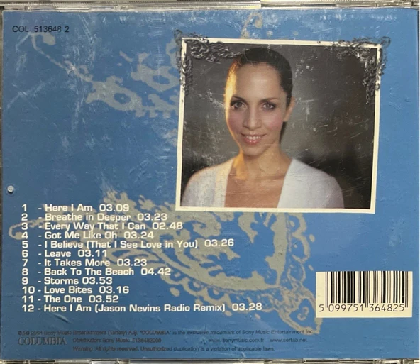 (Plak Değildir CD dir) CD Sertab Erener No Boundaries CD - Resim 2