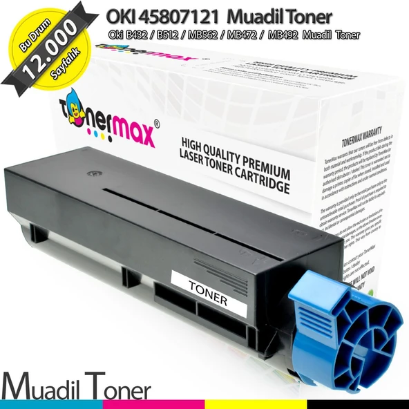 OKI 45807121 / B432 / B512 / MB492 / MB562 Muadil Toner 12K ürün görseli 1