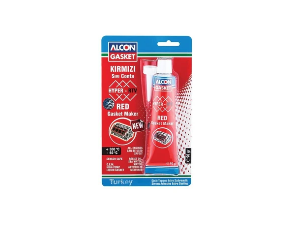 Alcon Hyper-RTV Nötr Sıvı Conta  M-3302 Kırmızı 90 gr ürün görseli 1