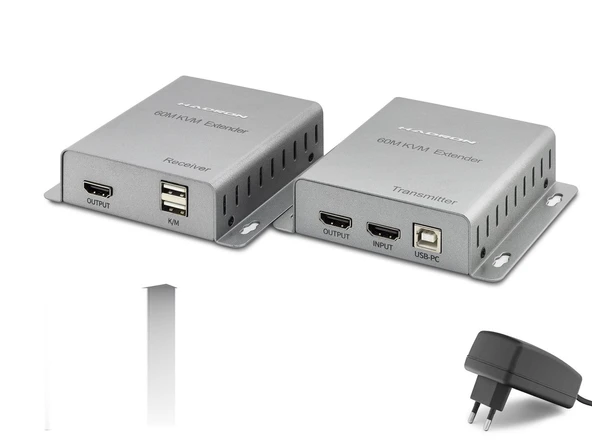 Hdmi Kvm Extender 4K 60 M - Gümüş HDX1355 ürün görseli 1