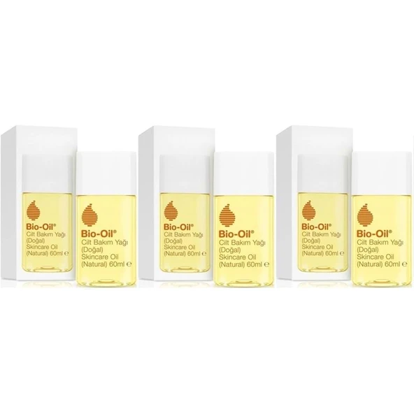 Bio-Oil %100 Natural Çatlak Karşıtı & Leke Karşıtı Nemlendirici Doğal Cilt Bakım Yağı 60ML (3Lü Set) ürün görseli 1