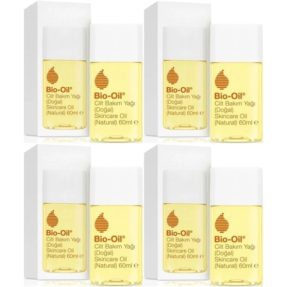 Bio-Oil %100 Natural Çatlak Karşıtı & Leke Karşıtı Nemlendirici Doğal Cilt Bakım Yağı 60ML (4Lü Set) ürün görseli 1