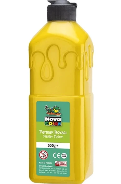 Sarı Parmak Boyası Nova Color 500 ml - Kolay Silinebilir ürün görseli 1