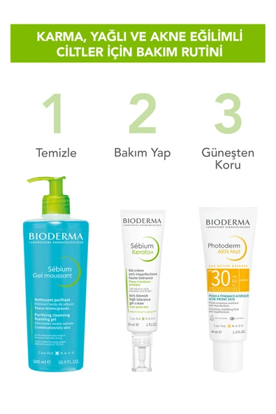 BIODERMA SEBIUM FOAMING GEL 500 ML - Resim 7